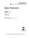 Radar polarimetry : 23-24 July 1992, San Diego, California /