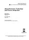 Microelectronics technology and process integration : 20-21 October 1994, Austin, Texas /