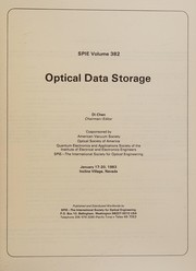 Optical data storage : January 17-20, 1983, Incline Village, Nevada /