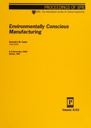 Environmentally conscious manufacturing : 6-8 November, 2000, Boston, [Mass.] USA /