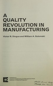 A Quality revolution in manufacturing /