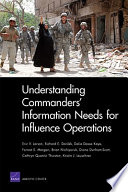 Understanding commanders' information needs for influence operations /