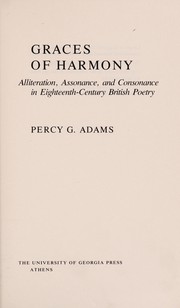 Graces of harmony : alliteration, assonance, and consonance in eighteenth-century British poetry /