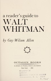 A reader's guide to Walt Whitman /
