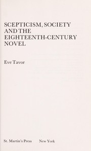Scepticism, society and the eighteenth-century novel /