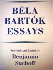 Béla Bartók essays /