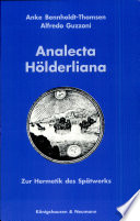 Analecta Hölderlianas /