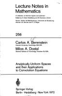 Analytically uniform spaces and their applications to convolution equations