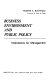 Business environment and public policy : implications for management /