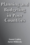 Planning and budgeting in poor countries /