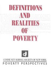 Definitions and realities of poverty /