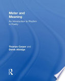 Meter and meaning : an introduction to rhythm in poetry /