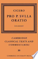 Cicero : pro P. Sulla oratio /