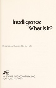 Intelligence: what is it?
