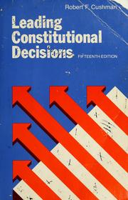 Leading constitutional decisions /