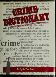 Crime dictionary /