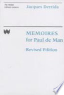 Memoires : for Paul de Man /