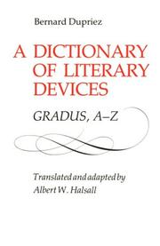 Dictionary of literary devices : gradus, A-Z /