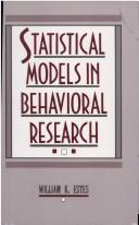 Statistical models in behavioral research /