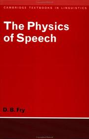 The physics of speech /