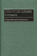 The Hitler library : a bibliography /