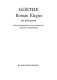 Roman elegies and other poems /