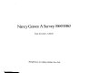 Nancy Graves : a survey 1969/1980 /