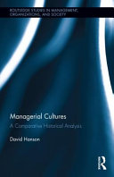 Managerial cultures : a comparative historical analysis /