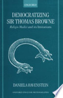 Democratizing Sir Thomas Browne : Religio medici and its imitations /