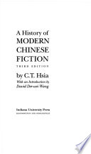 A history of modern Chinese fiction /