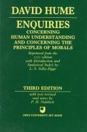Enquiries concerning human understanding, and concerning the principles of morals,