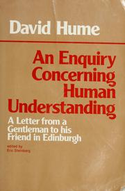 An enquiry concerning human understanding : a letter from a gentleman to his friend in Edinburgh /