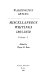 Miscellaneous writings, 1803-1859 /