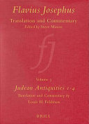 Flavius Josephus, translation and commentary /