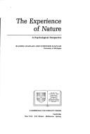 The experience of nature : a psychological perspective /