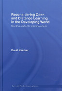 Reconsidering open and distance learning in the developing world : meeting students' learning needs /