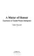 A matter of honour : experiences of Turkish women immigrants /