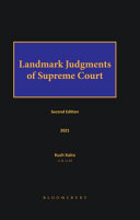 Landmark judgments of Supreme Court /