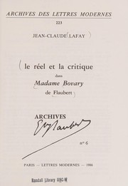Le réel et la critique dans Madame Bovary de Flaubert /