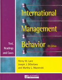 International management behavior : text, readings, and cases /
