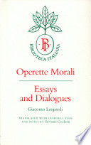 Operette morali : essays and dialogues  /