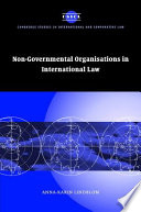 Non-governmental organisations in international law /