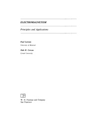 Electromagnetism : principles and applications /