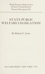 State public welfare legislation,
