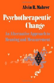 Psychotherapeutic change : an alternative approach to meaning and measurement /