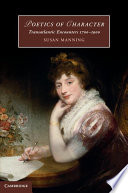 Poetics of character : transatlantic encounters, 1700-1900 /