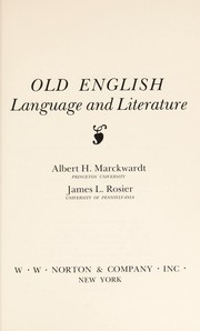 Old English language and literature /
