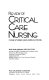 Review of critical care nursing : case studies and applications /