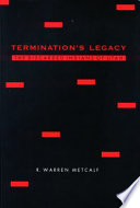 Termination's legacy : the discarded Indians of Utah /