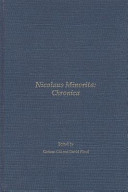 Nicolaus Minorita : Chronica : documentation on Pope John XXII, Michael of Cesena and the poverty of Christ with summaries in English : a source book /